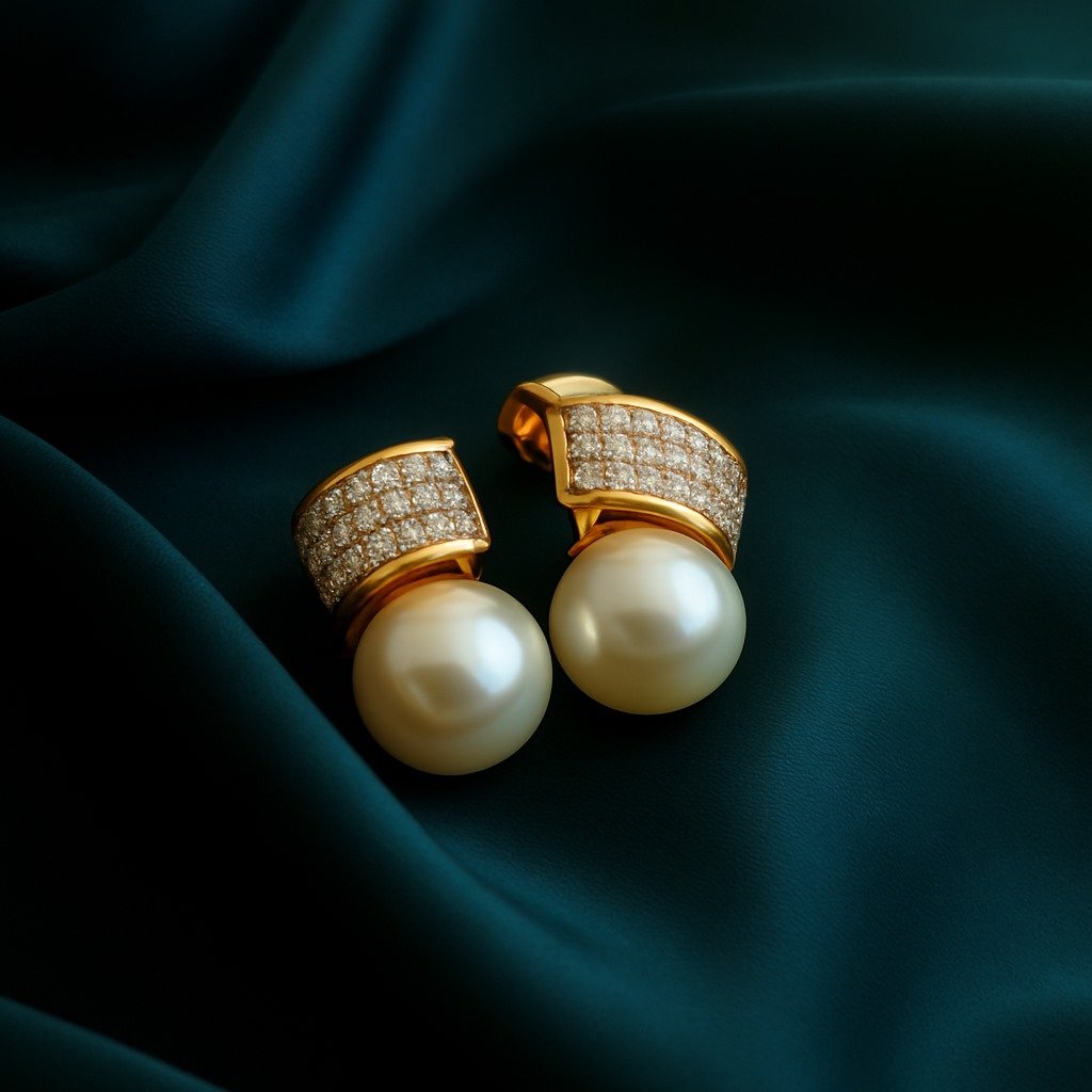 Radiant Luxe Pearl Drop Earrings - Image 3