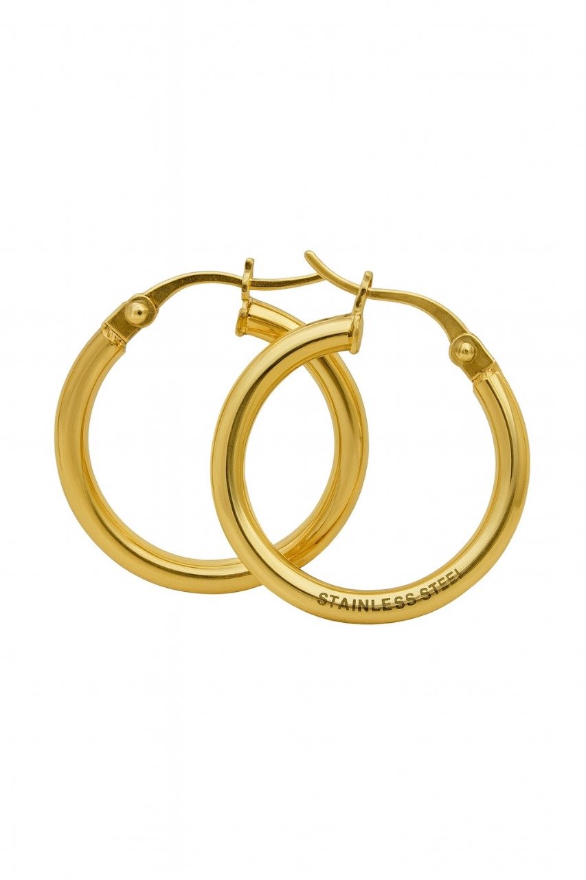 Classic Shine Gold Hoop Earrings