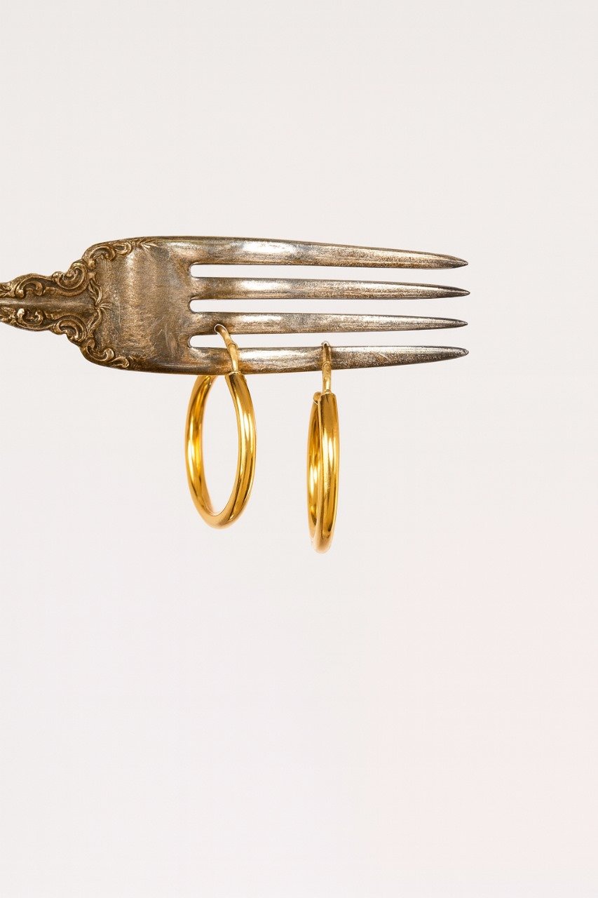 Classic Shine Gold Hoop Earrings - Image 4