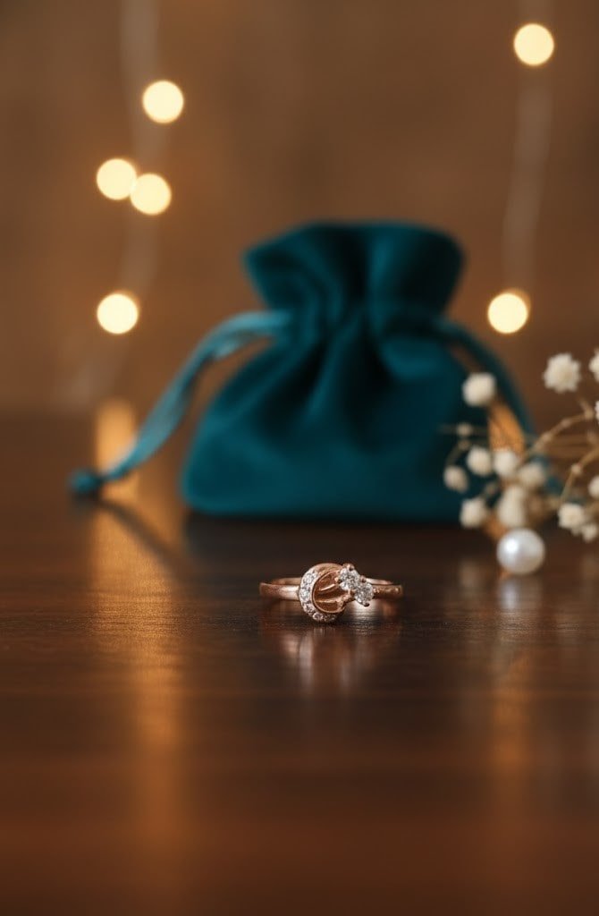 Starlight Twist Half-Finger Diamond Ring - Image 2